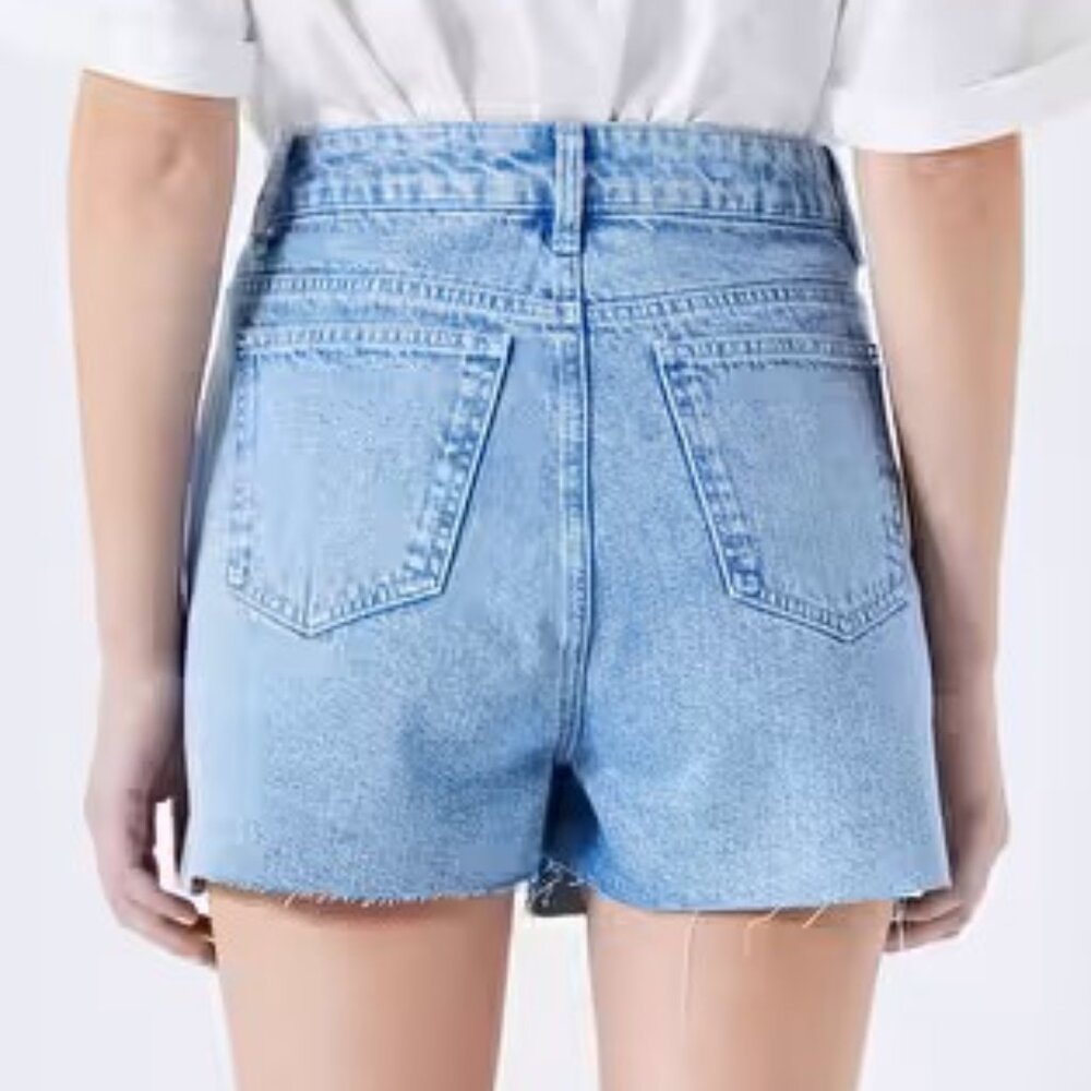 Blue denim shorts - Picture 2 of 4